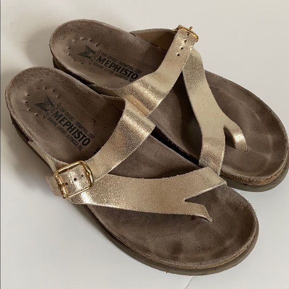 mephisto gold sandals